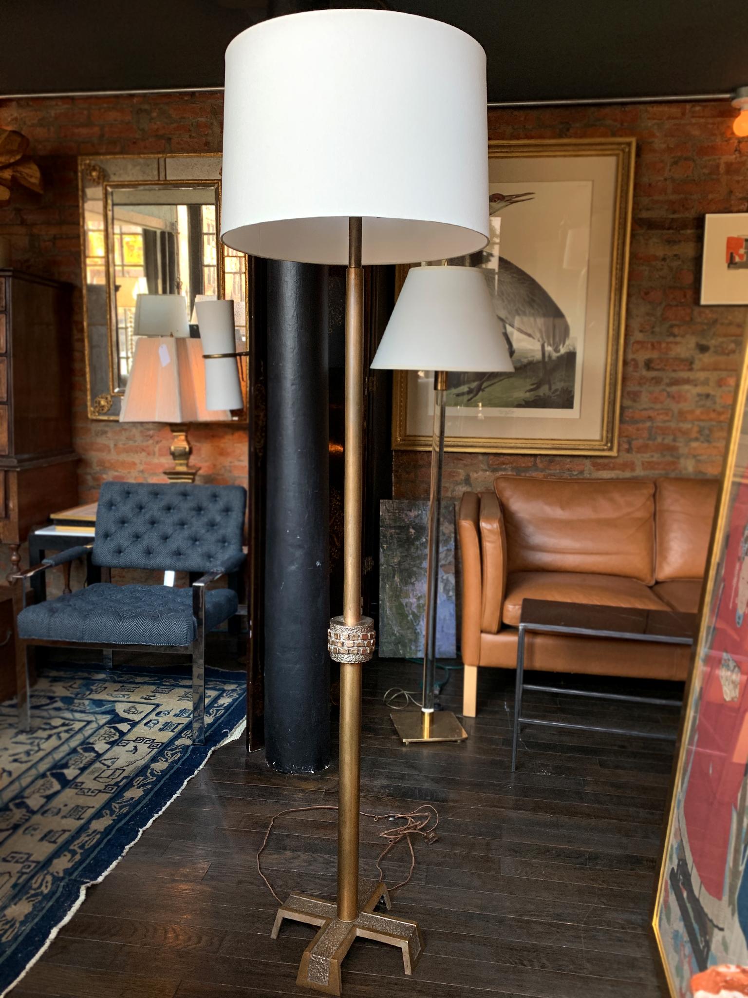 Midcentury Brutalist Floor Lamp In Good Condition In New York, NY