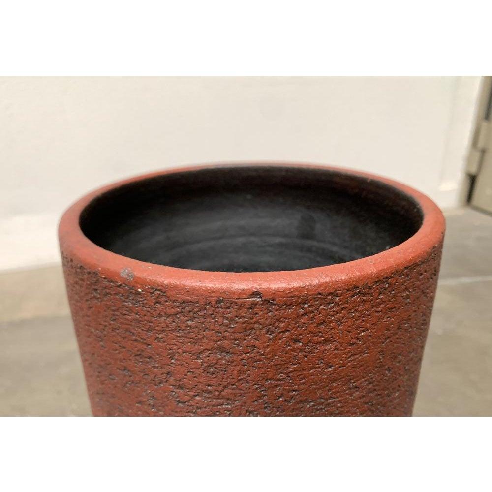 Ceramic MidCentury Brutalist German Floor Vase in the Style of Krösselbach Keramik For Sale