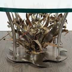 Table basse sculpturale artisanale brutaliste Mid-century, faite à la main par Silas Seandel