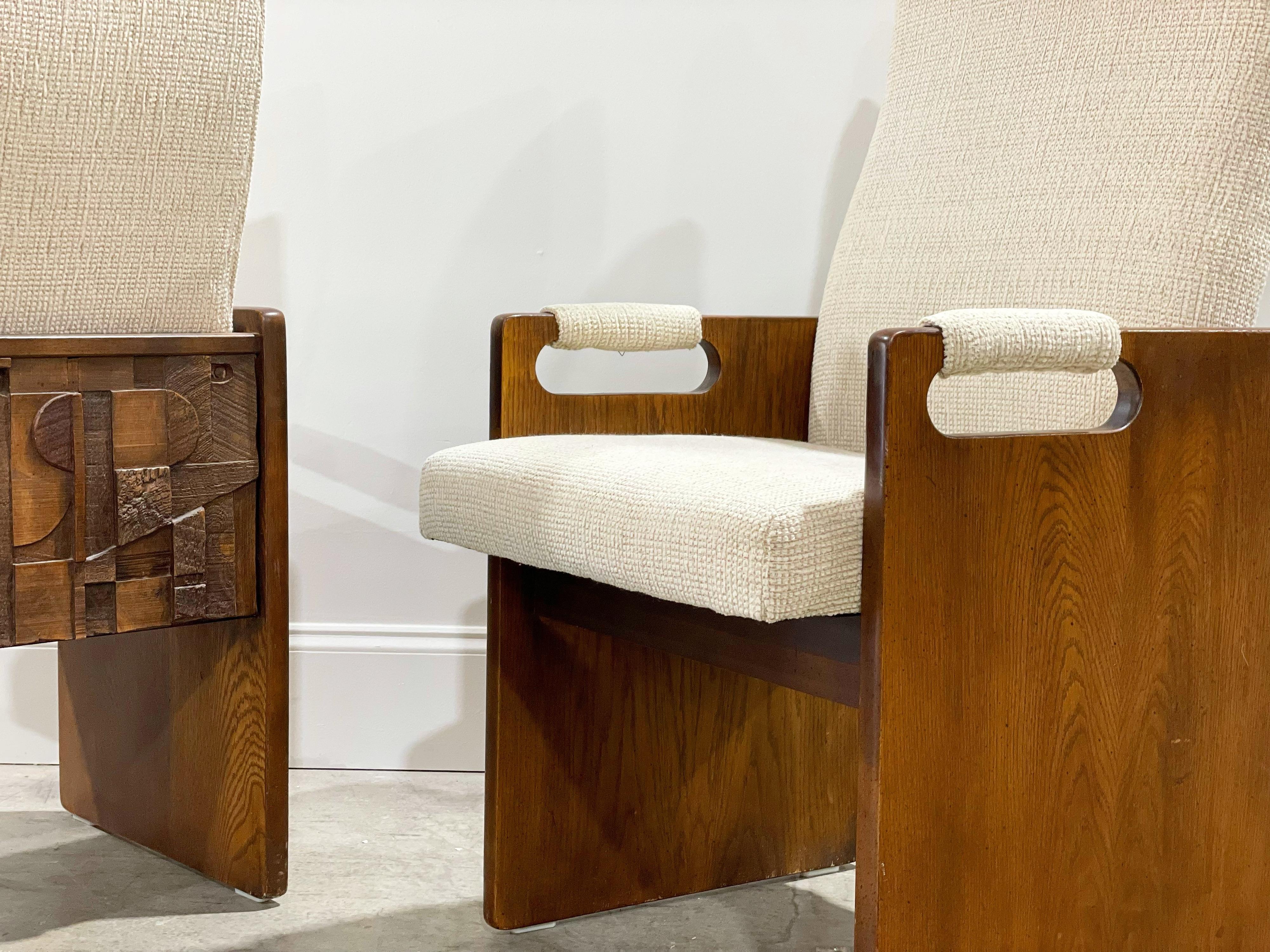 Midcentury Brutalist Lane Pueblo Dining Set Table and Chairs, Circa 1975 6