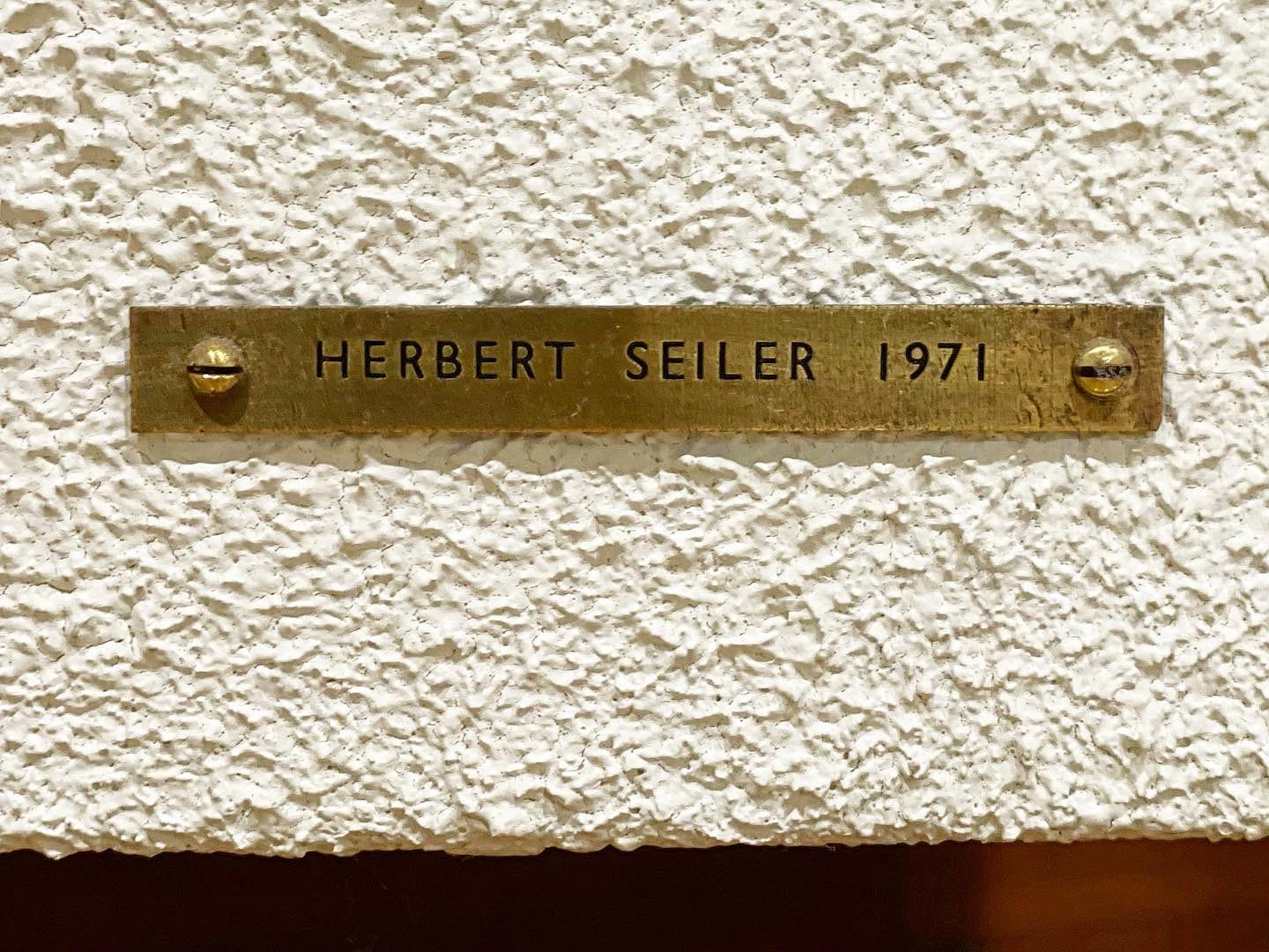 North American Mid-Century Brutalist Metal Art by Herbert Seiler, Boat Harbor Mounted on Walnut