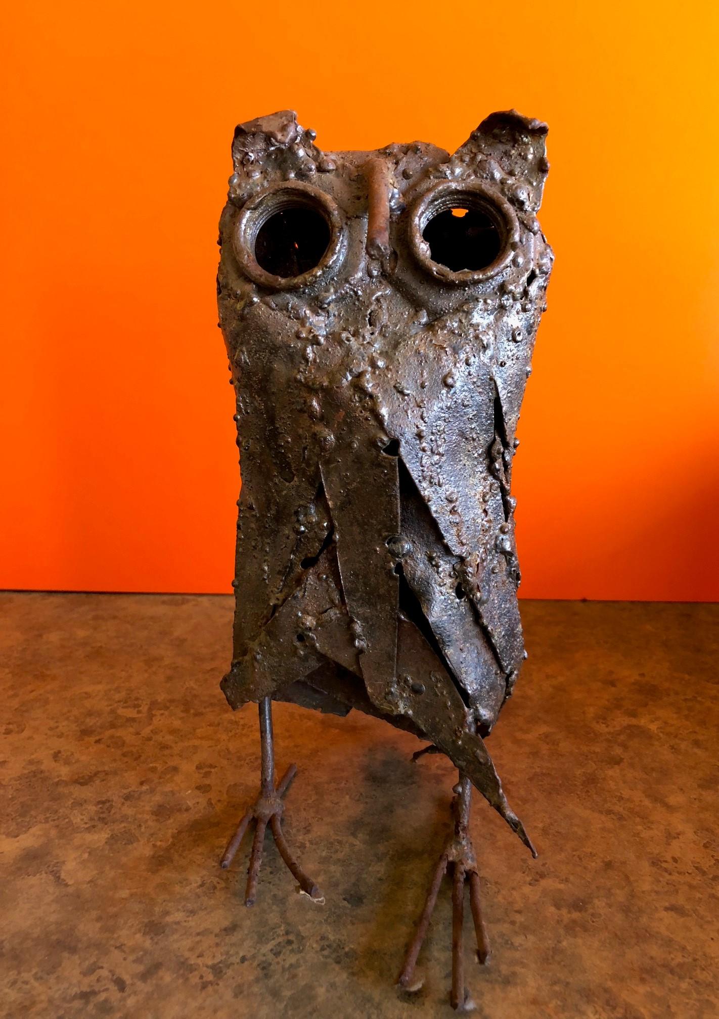 metal owl sculpture for sale