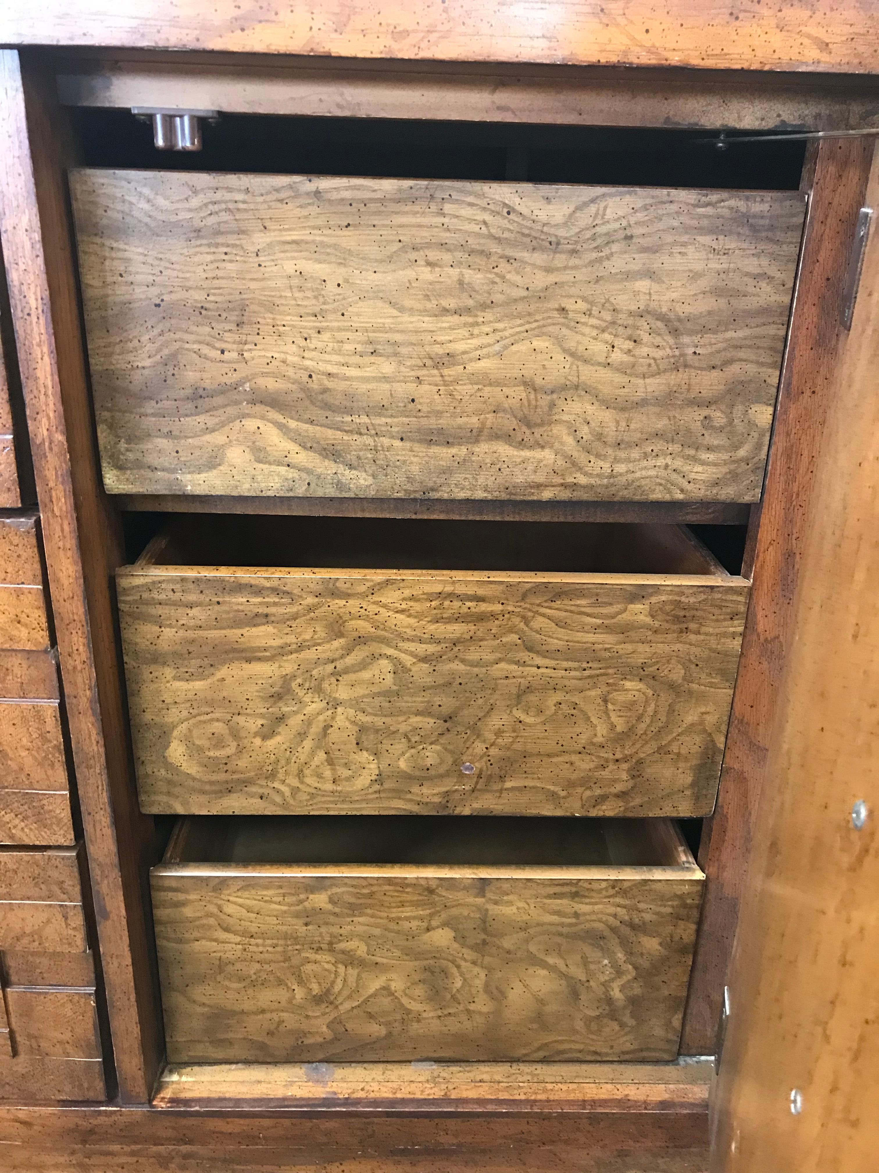 Midcentury Brutalist Paul Evans Style Walnut Dresser  3