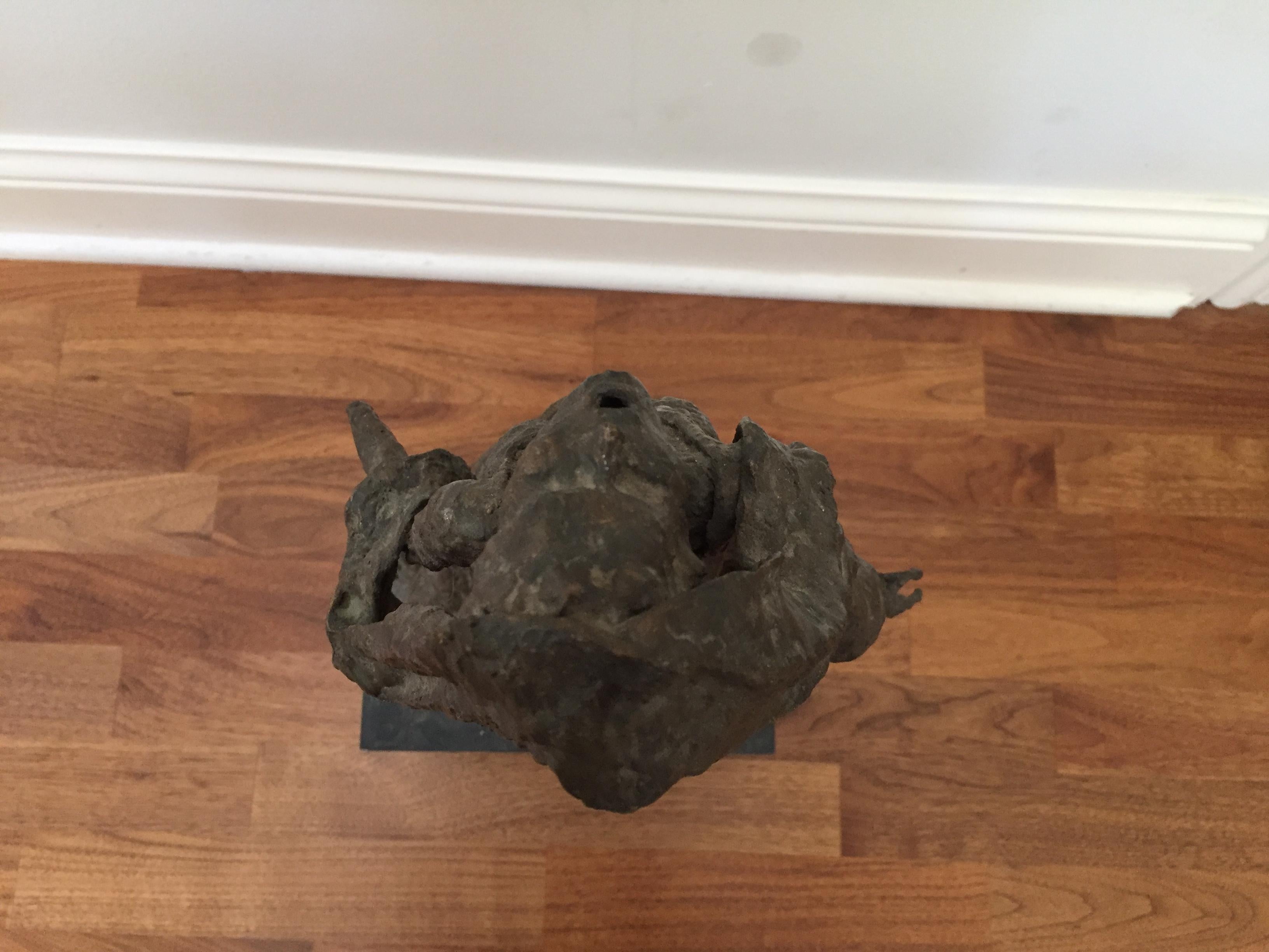 Steel Mid-Century Brutalist Sculpture, Henry Gamson, Signed and Dated '67 For Sale