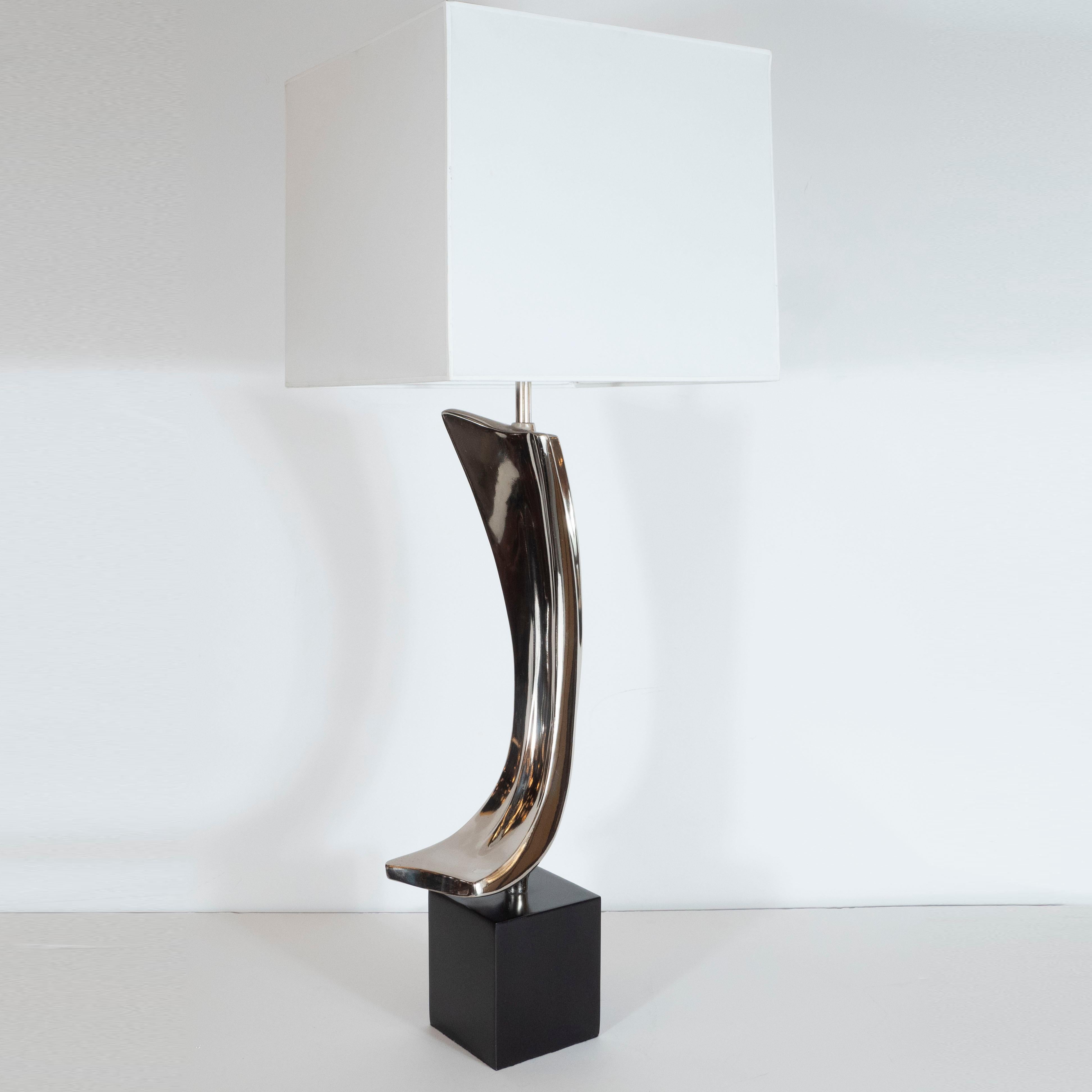 Mid-Century Modern Midcentury Brutalist Table Lamp by Weiss & Barr for Laurel Lamp Co. For Sale