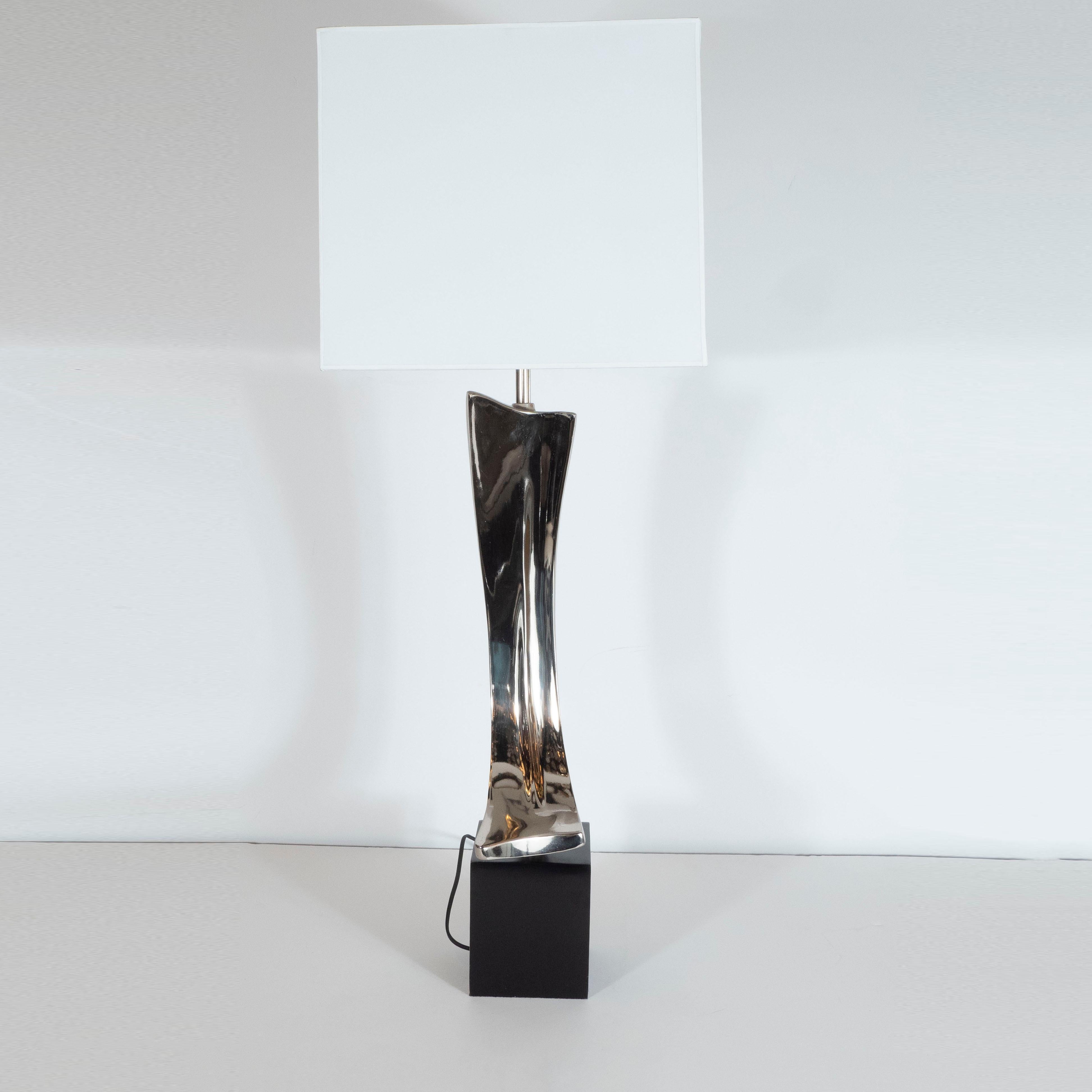 Midcentury Brutalist Table Lamp by Weiss & Barr for Laurel Lamp Co. In Excellent Condition For Sale In New York, NY