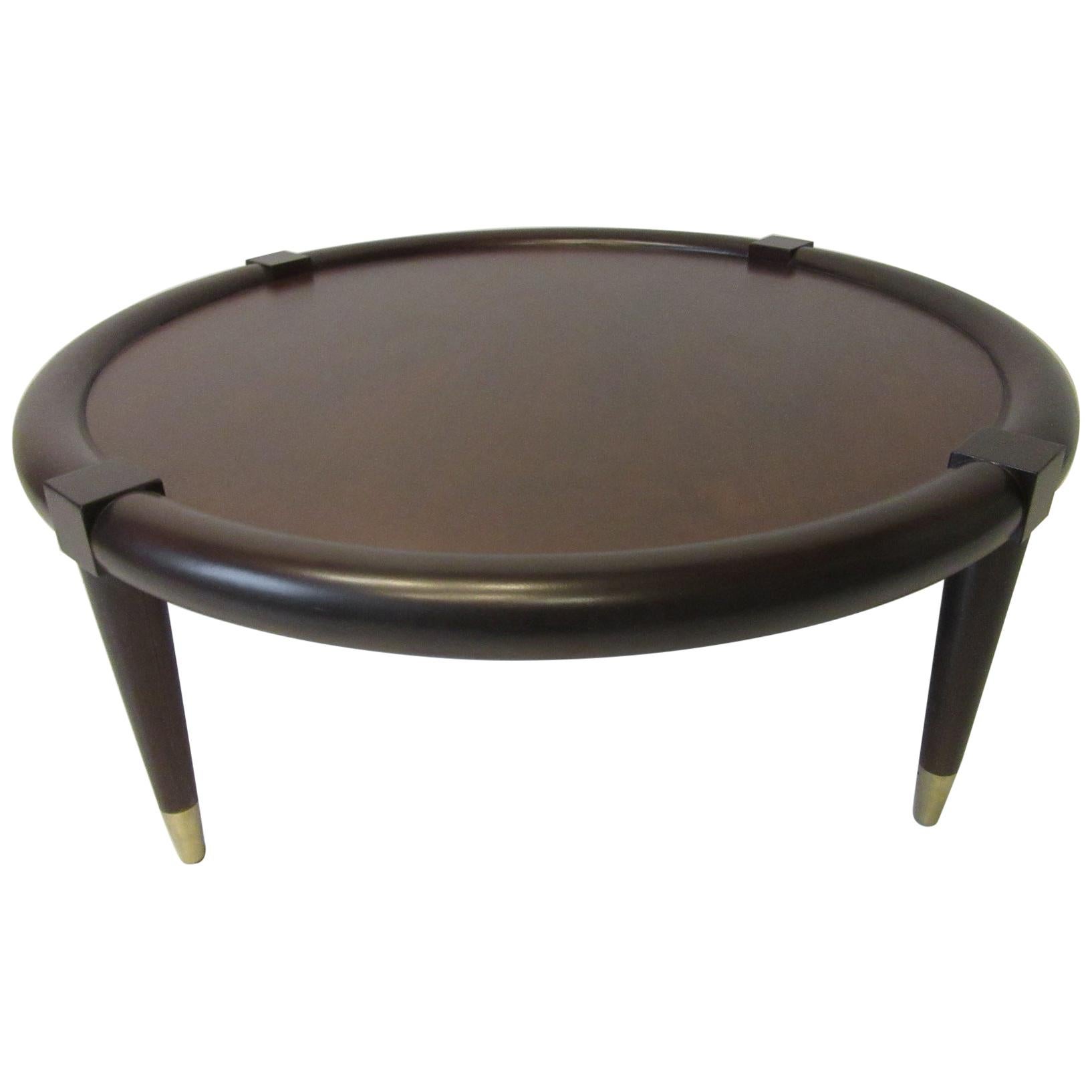 Midcentury Bull Nose Round Coffee Table