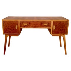 Vintage Midcentury Burl and Walnut Sideboard