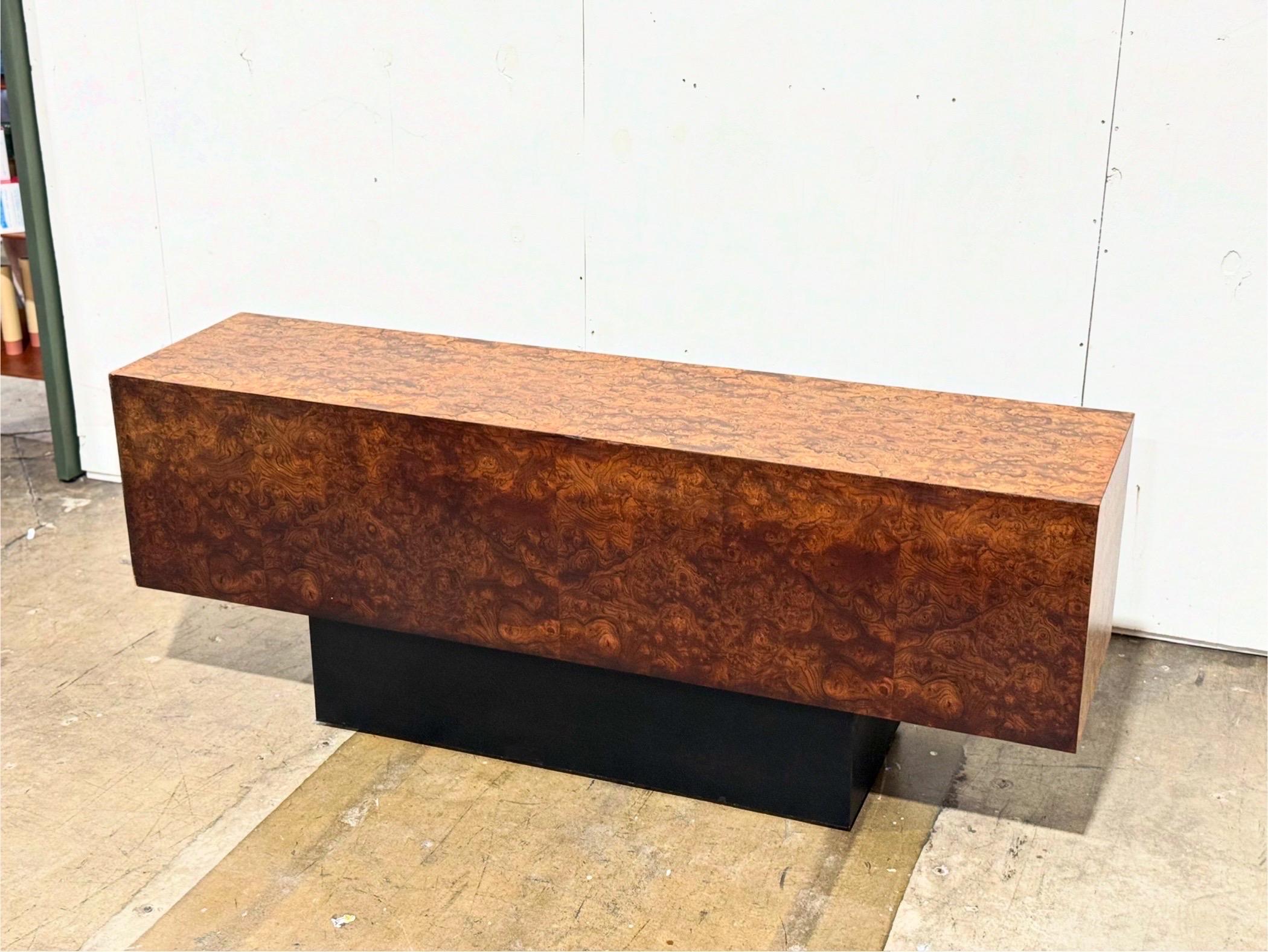 Midcentury Burl Credenza by Eppinger - Vintage Cabinet - after Milo Baughman 5
