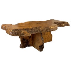 Midcentury Burl Wood Coffee Table