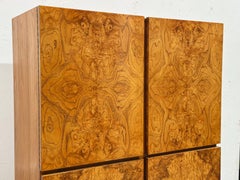 Midcentury Burl Wood Gentleman's Dresser Armoire - Roland Carter - Lane - 1970s