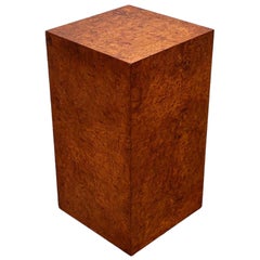 Midcentury Burl Wood Pedestal - Milo Baughman for Thayer Coggin - Display Stand