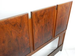 Mid Century Burl Wood Queen Headboard by John Keal for Brown-Saltman, 1950s
