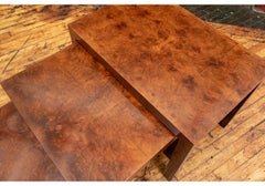 Midcentury Burled Nesting Tables by Directional