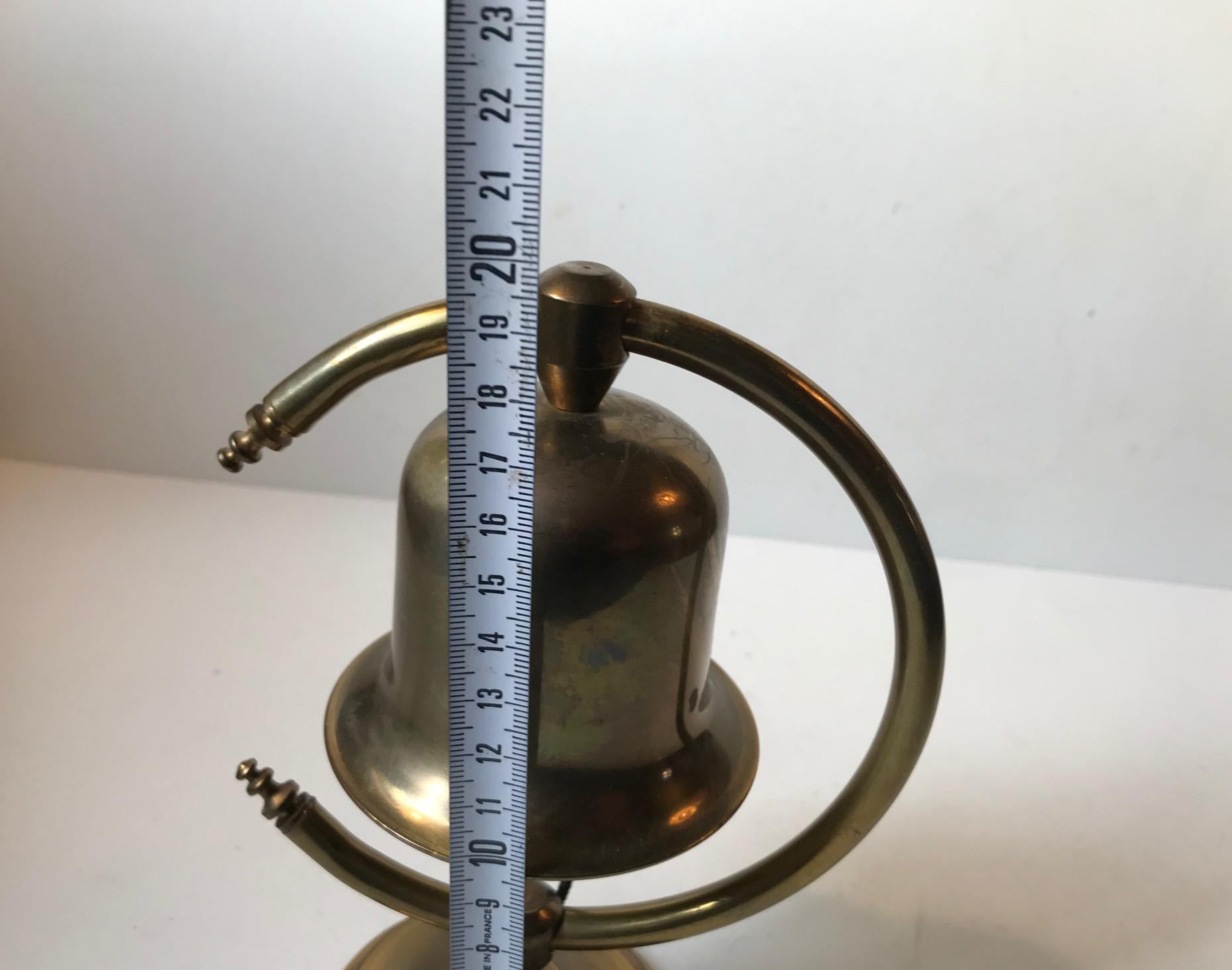 Midcentury Butler Bell in Brass by Cawa, Denmark, 1960s In Good Condition In Esbjerg, DK