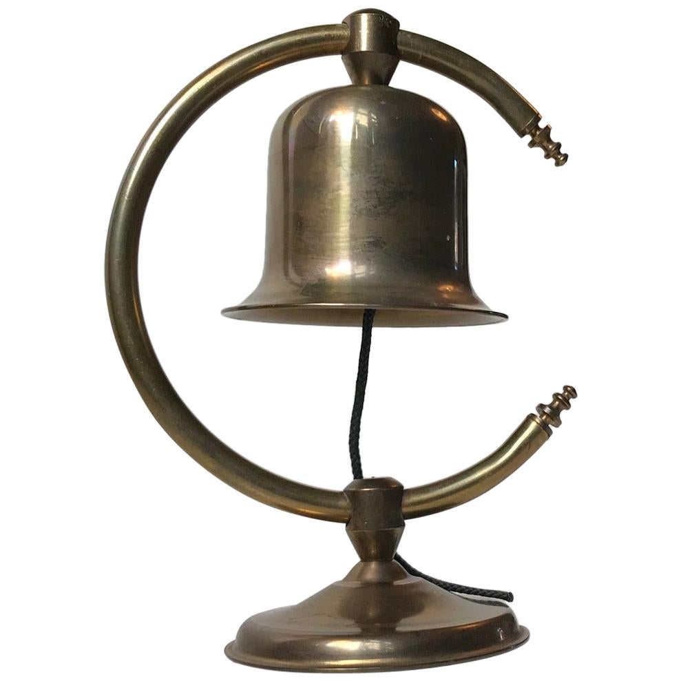 Midcentury Butler Bell in Brass by Cawa, Denmark, 1960s