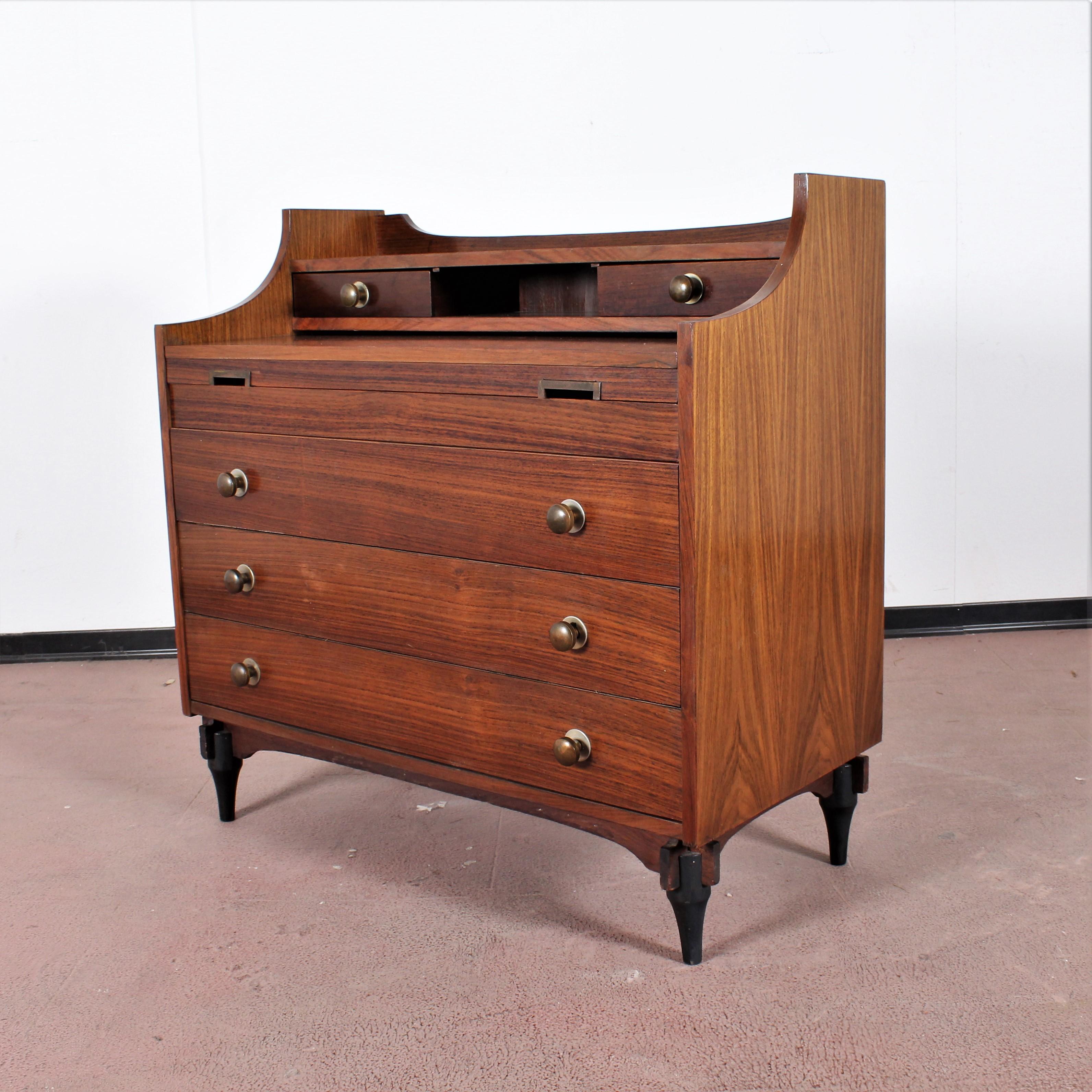 Mid-Century Modern Midcentury C. Salocchi for Sormani Chest of Drawers with Vanity, 1960s, Italy