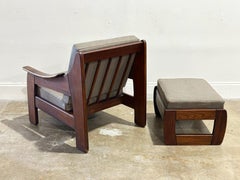 Midcentury Cabin Modern Lounge Chair and Ottoman