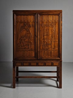 Midcentury cabinet by Eugen Höglund, Vetlanda, Sweden, 1950s