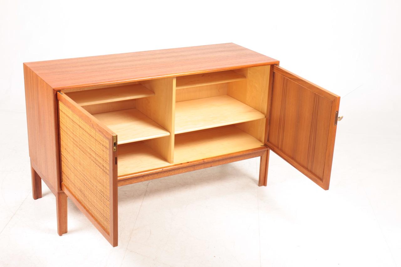 Midcentury Cabinet, Cane Panels in Teak, Designed by Alf Svensson, 1960s 1