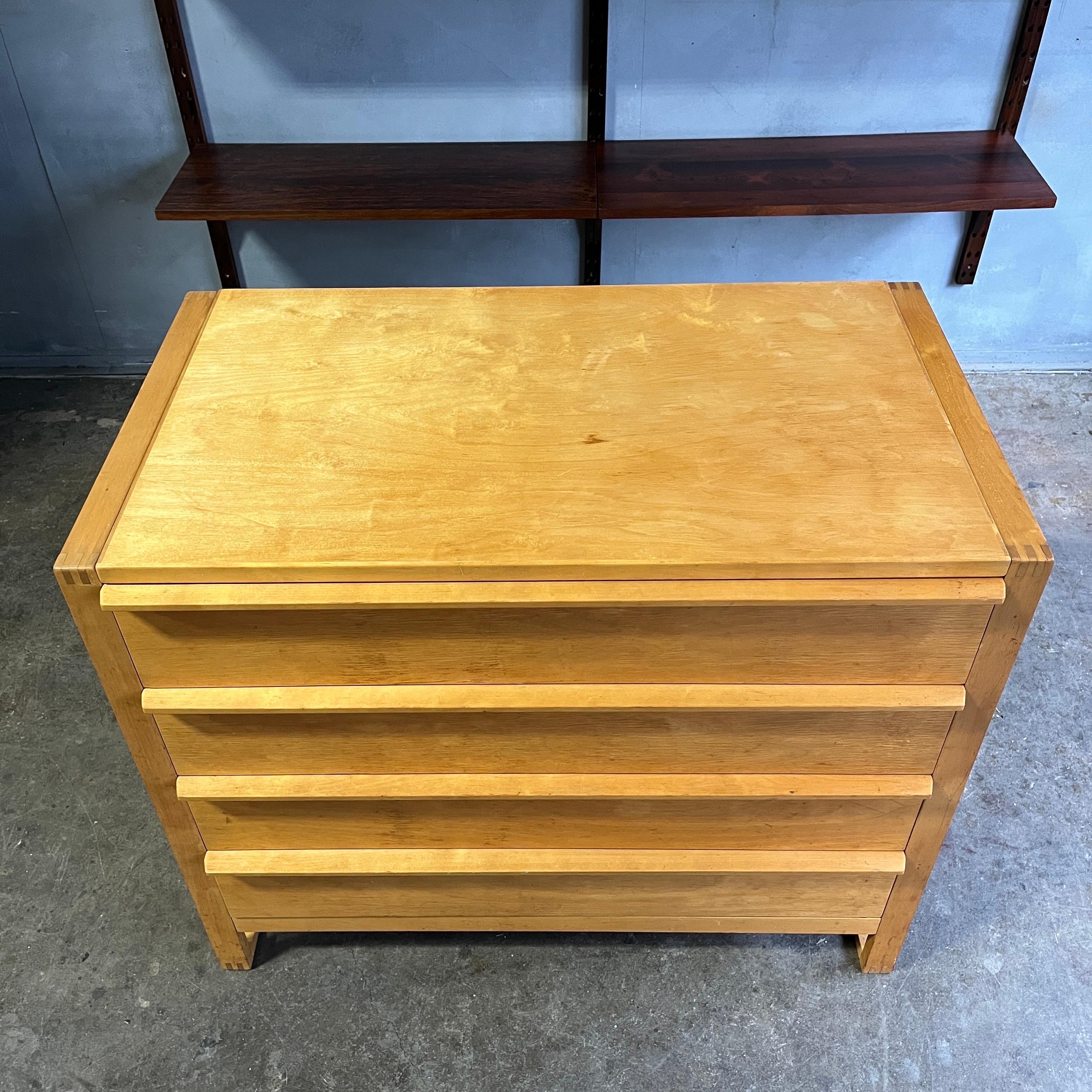 Mid-Century Cabinet in Birch Sweden In Good Condition For Sale In BROOKLYN, NY