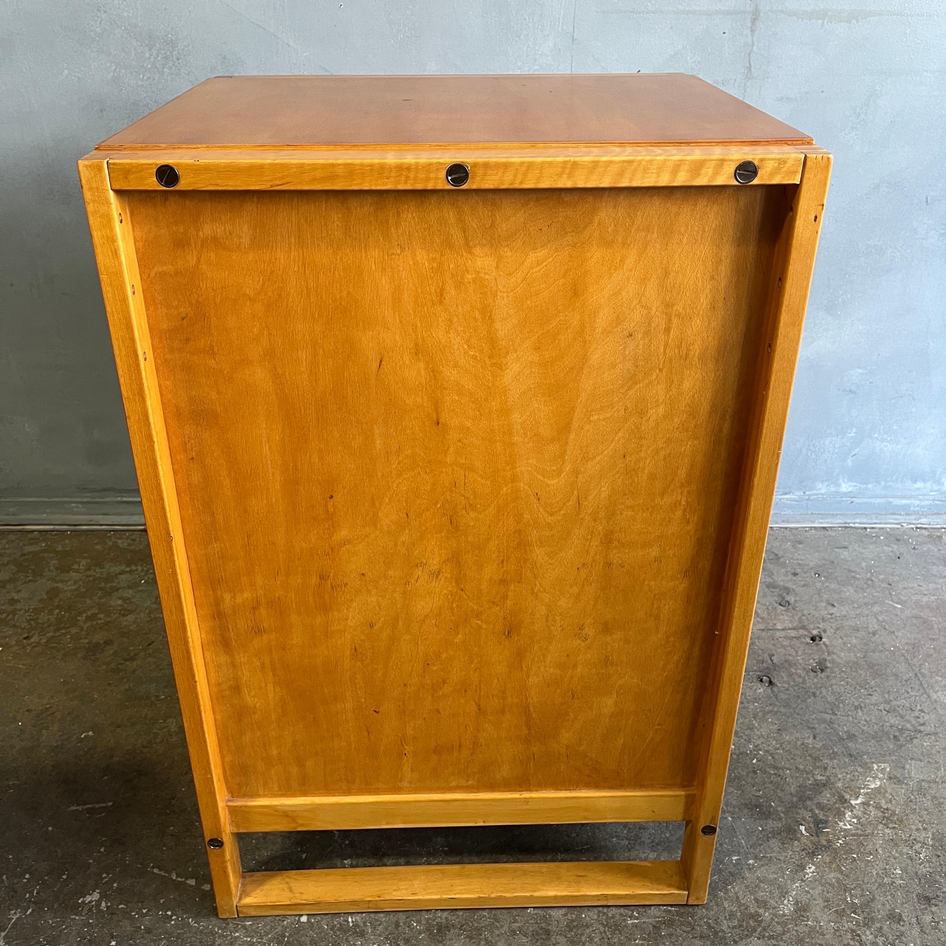 Brass Midcentury Cabinet in Birch Sweden