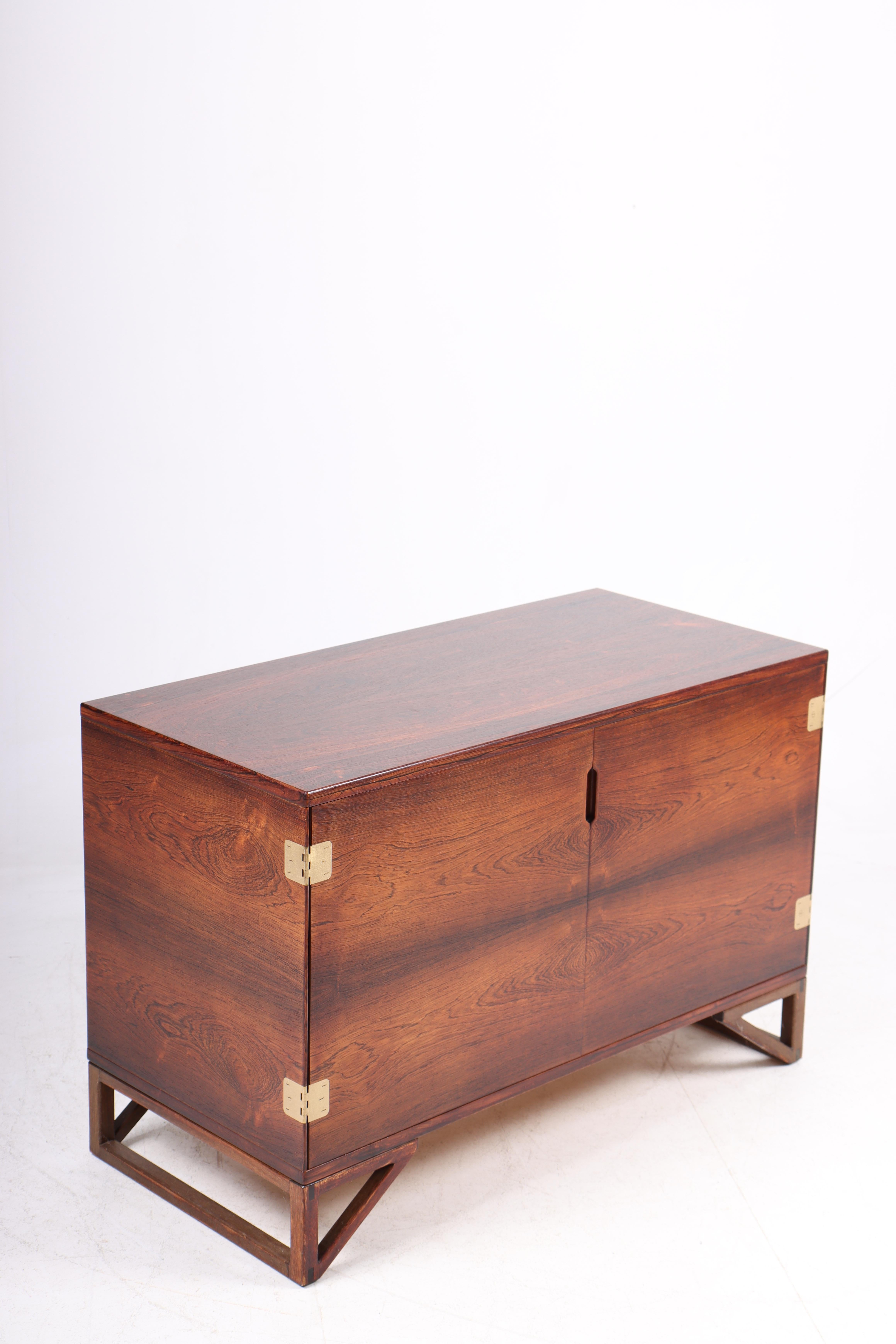 Brass Midcentury Cabinet in Rosewood by Svend Langkilde, 1960s For Sale