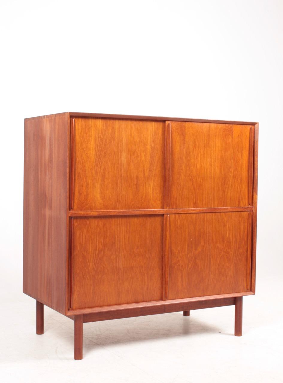 Danish Midcentury Cabinet in Solid Teak Designed by Hvidt & Mølgaard, 1950s