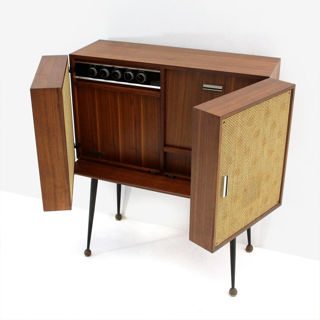 philco record player radio in wood cabinet