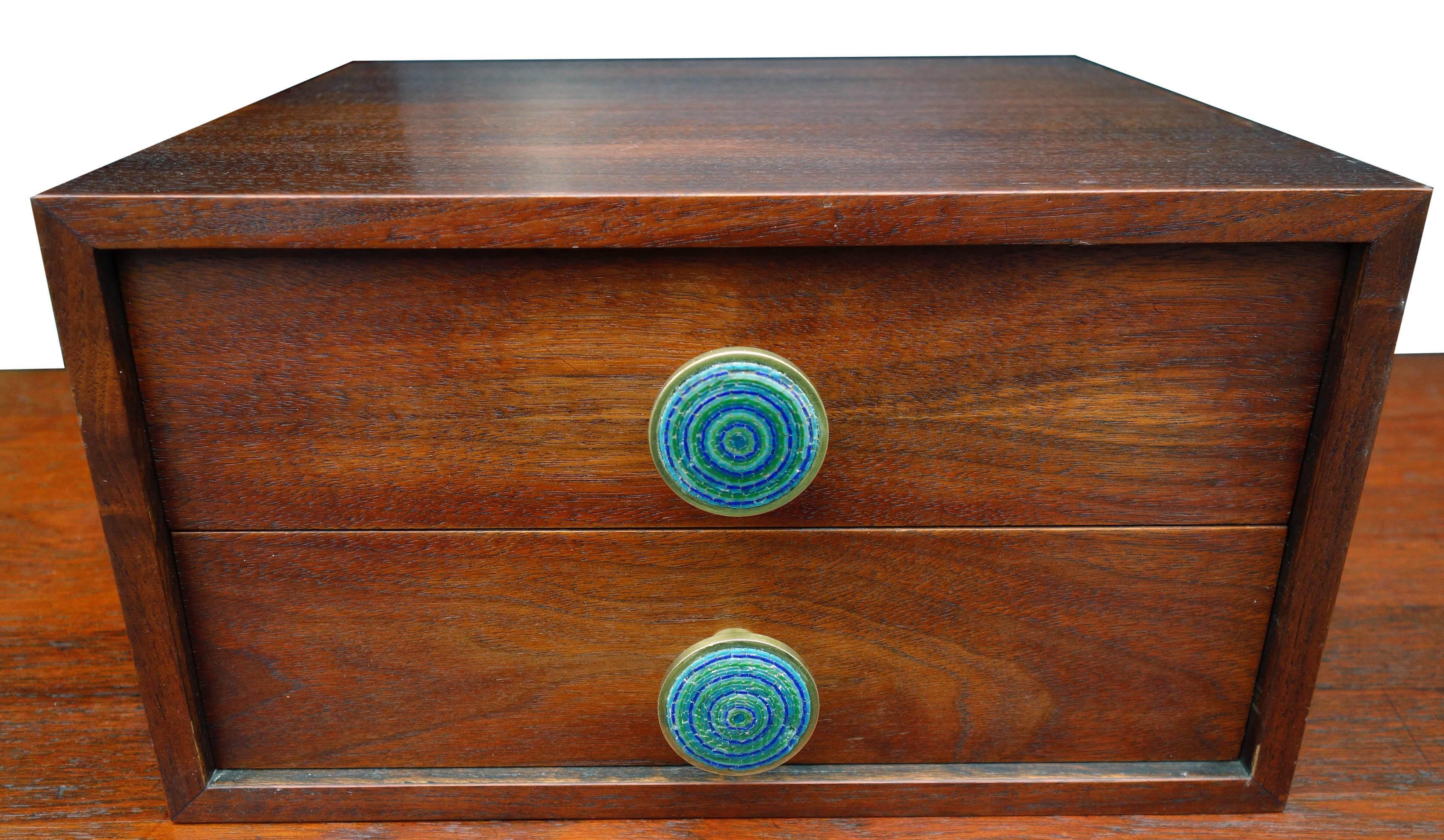 Midcentury Cabinet Top Set of Drawers For Sale 3