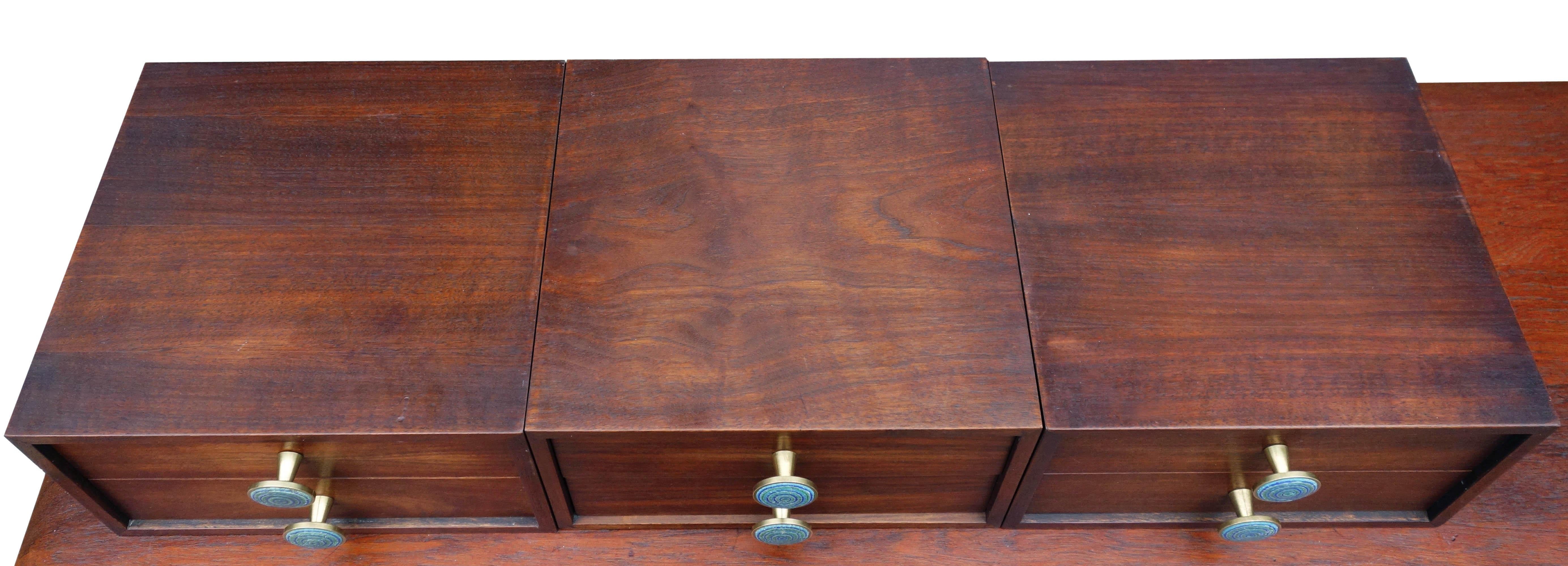 Midcentury Cabinet Top Set of Drawers For Sale 1