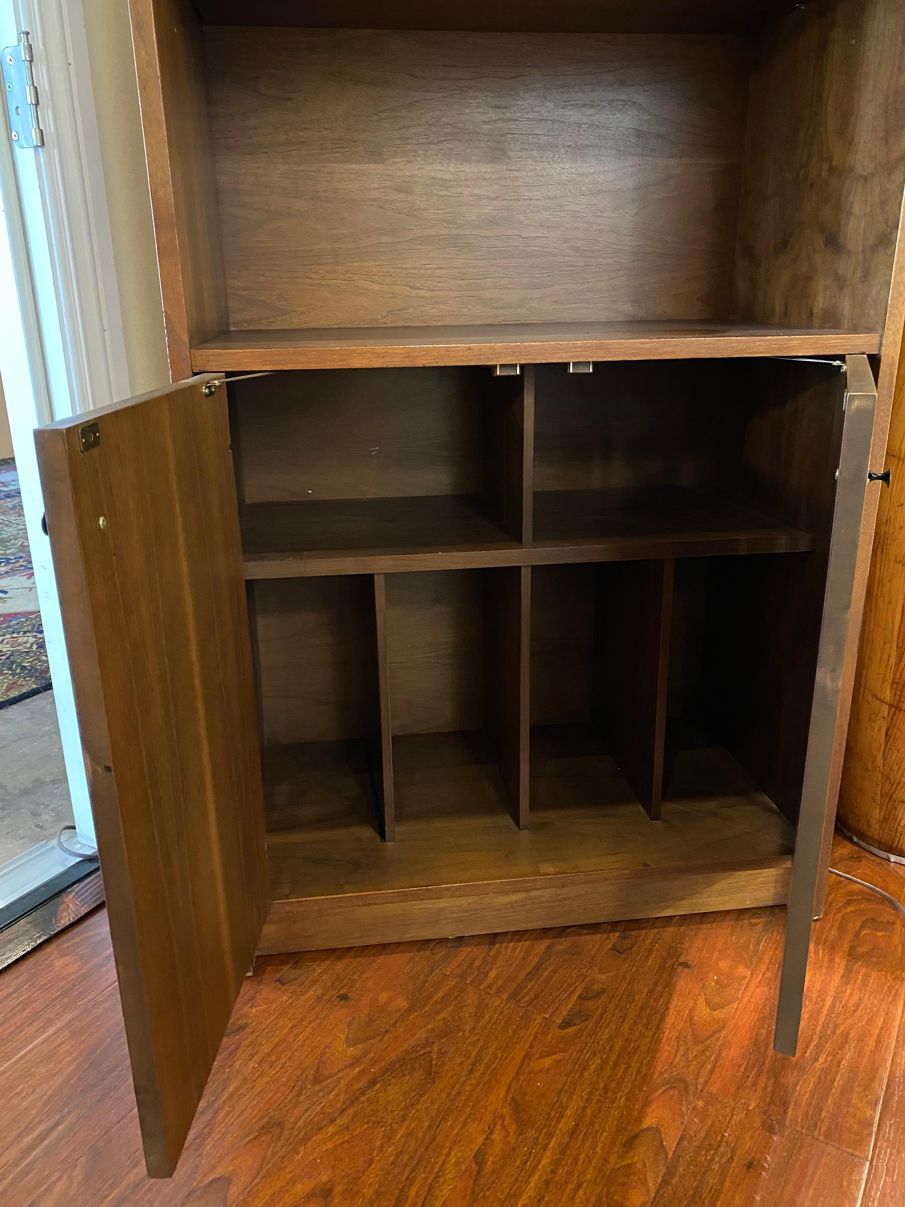 Cane Large Midcentury Cabinet by Jack Cartwright for Founders Furniture, circa 1960 For Sale