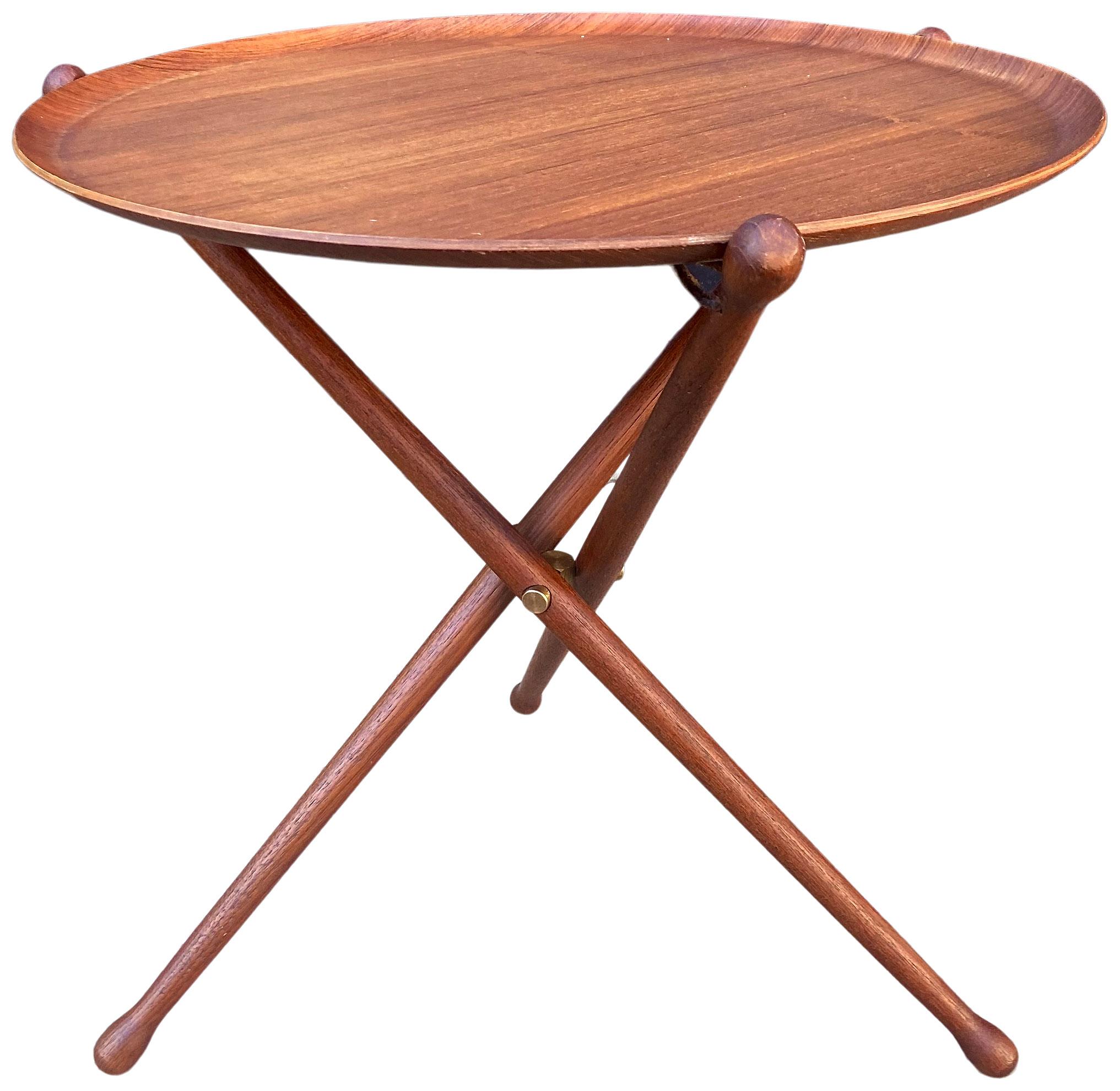 Mid-Century Modern Midcentury Campaign Tray Table 
by Nils Trautner For Sale