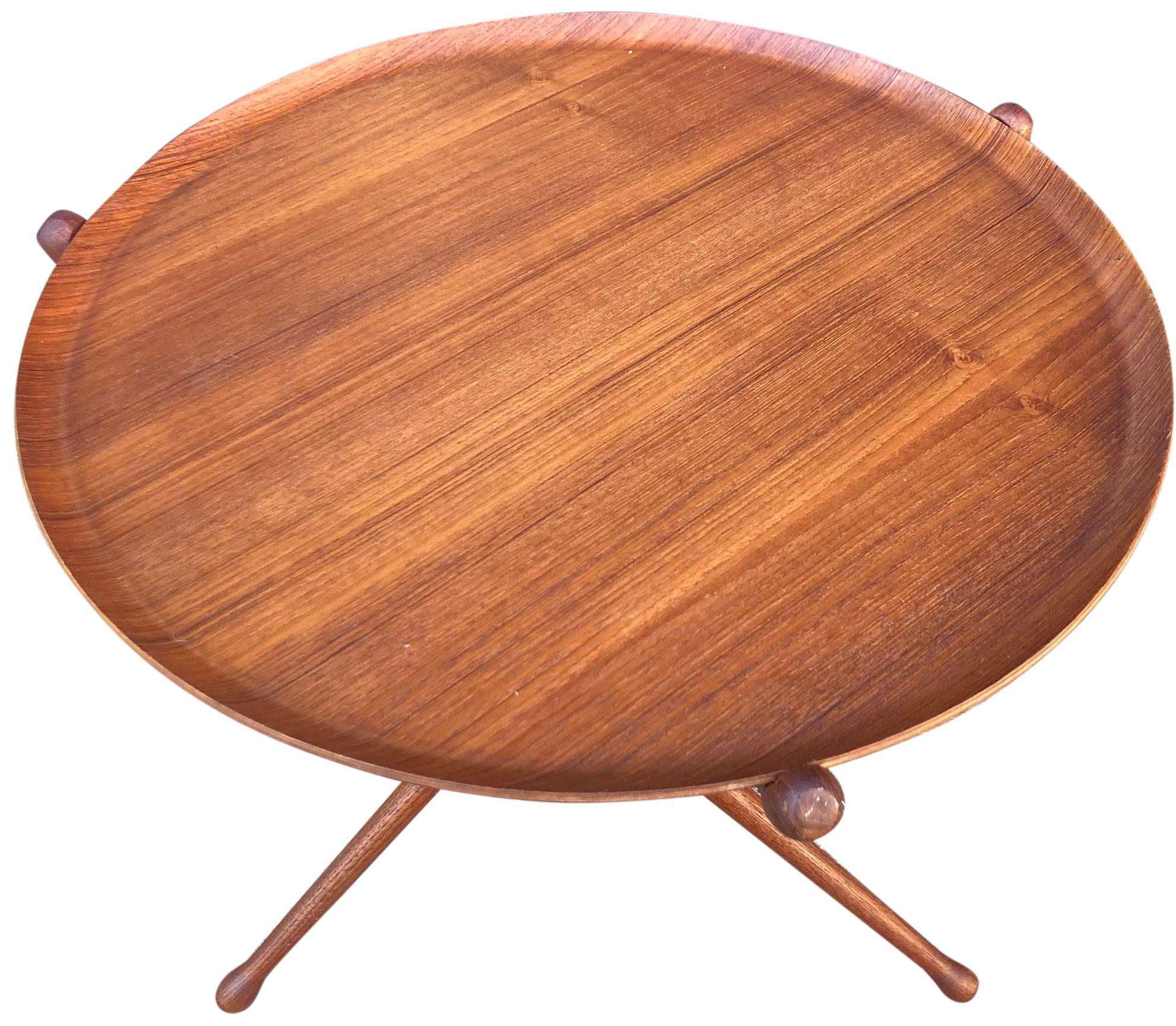 Midcentury Campaign Tray Table 
by Nils Trautner In Good Condition For Sale In BROOKLYN, NY