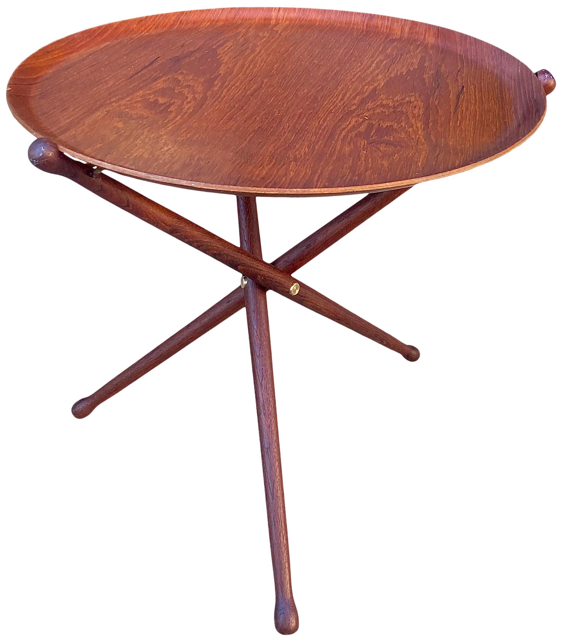 Brass Midcentury Campaign Tray Table 
by Nils Trautner For Sale