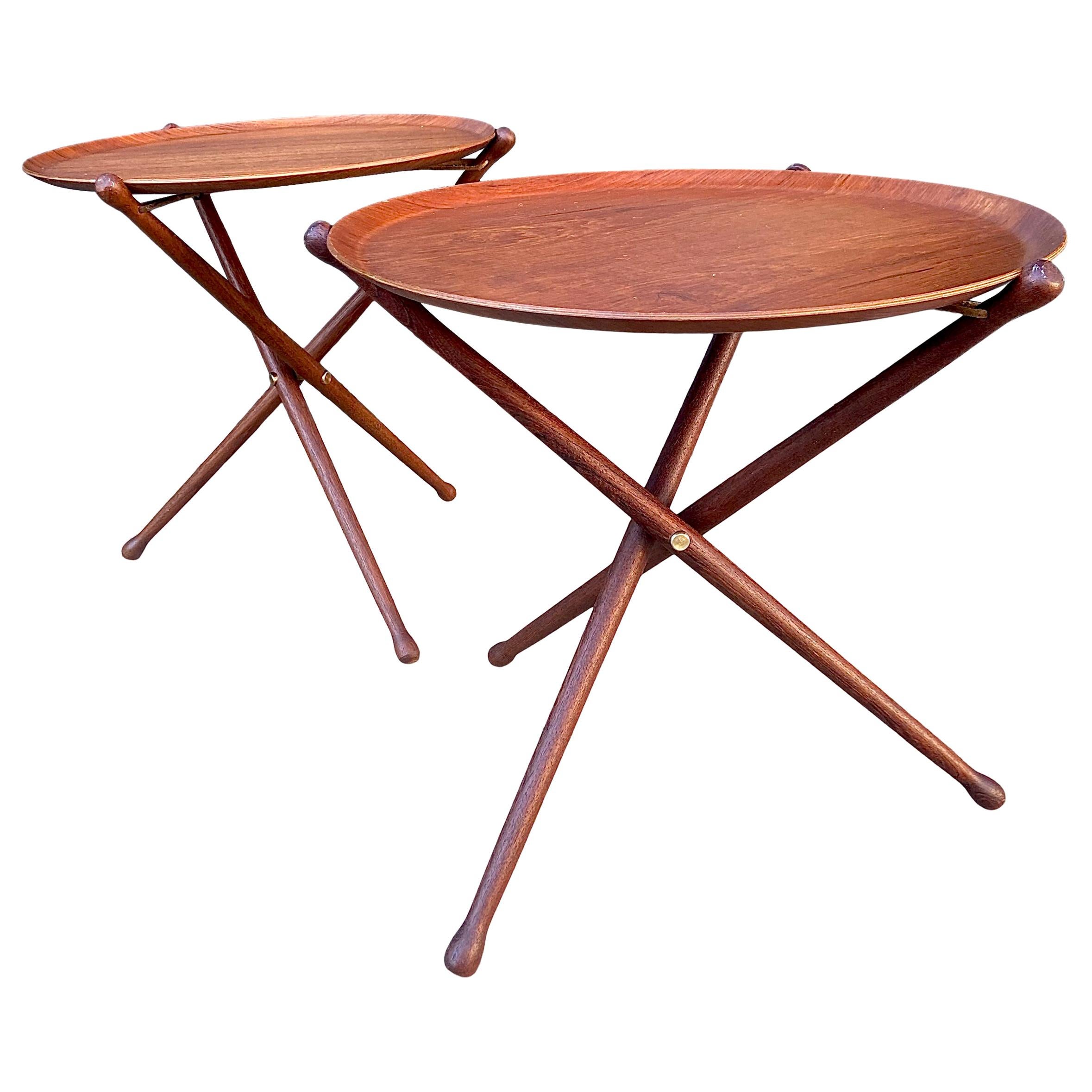 Midcentury Campaign Tray Table 
by Nils Trautner For Sale