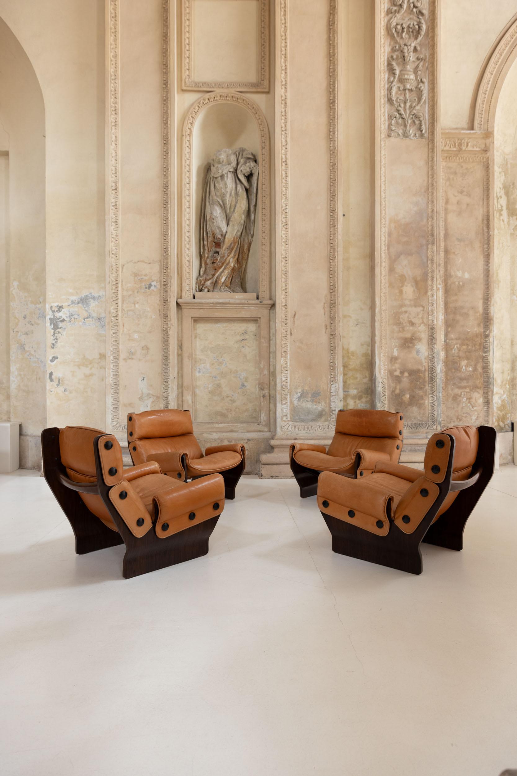 Mid-Century Modern Midcentury Canada armchairs by Osvaldo Borsani for Tecno, Italy 1965