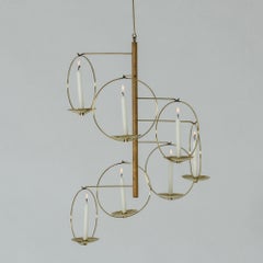Midcentury Candle Chandelier from Aarikka