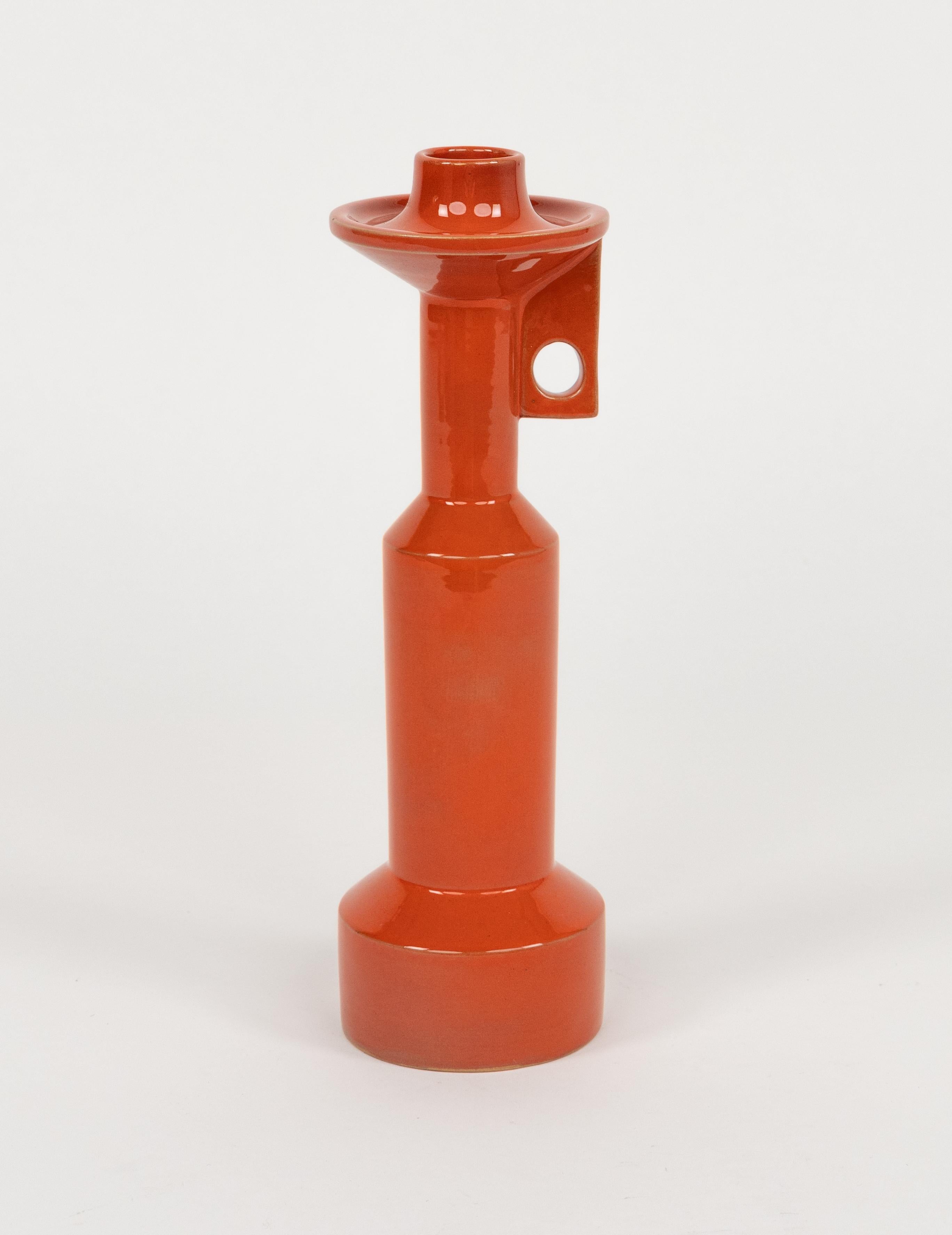 Fin du 20e siècle Porte-bougies en céramique d'Enzo Bioli pour Il Picchio, Italie, 1970 en vente