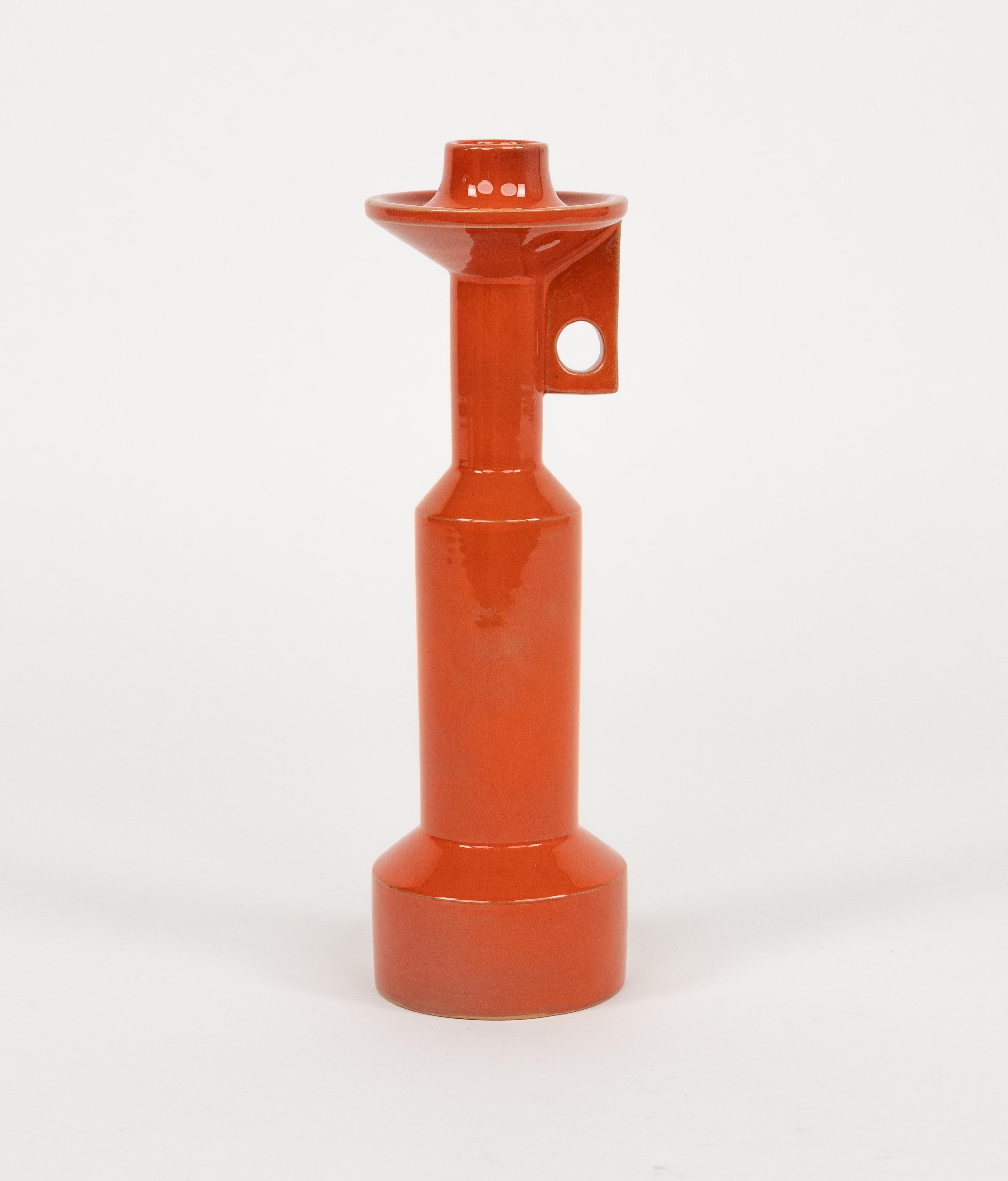 Céramique Porte-bougies en céramique d'Enzo Bioli pour Il Picchio, Italie, 1970 en vente