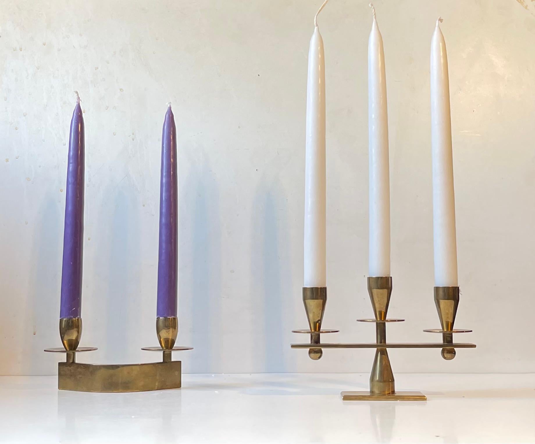 Mid-20th Century Mid-Century Candleholders in Bronze by Kara Copenhagen For Sale