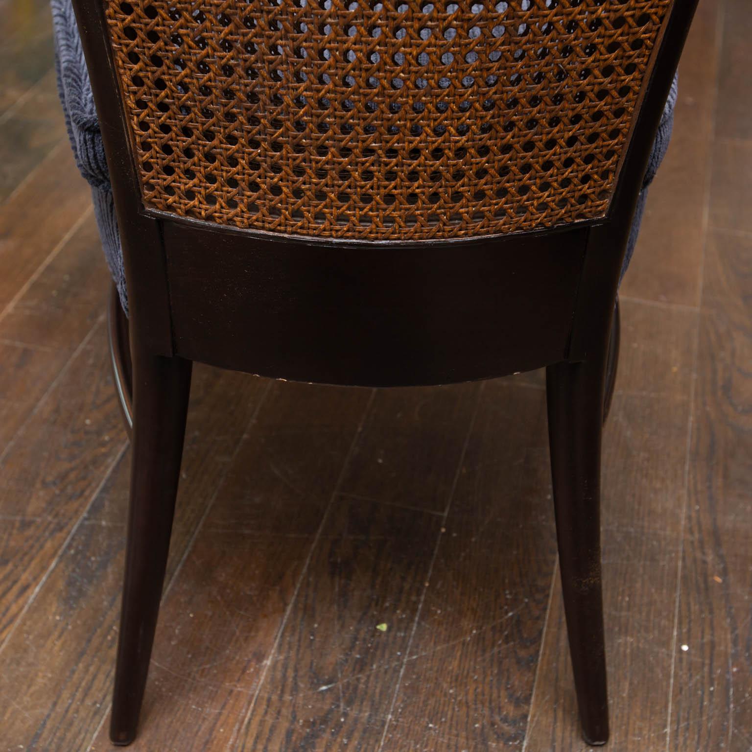 Midcentury Cane Backed Side Chairs For Sale 1