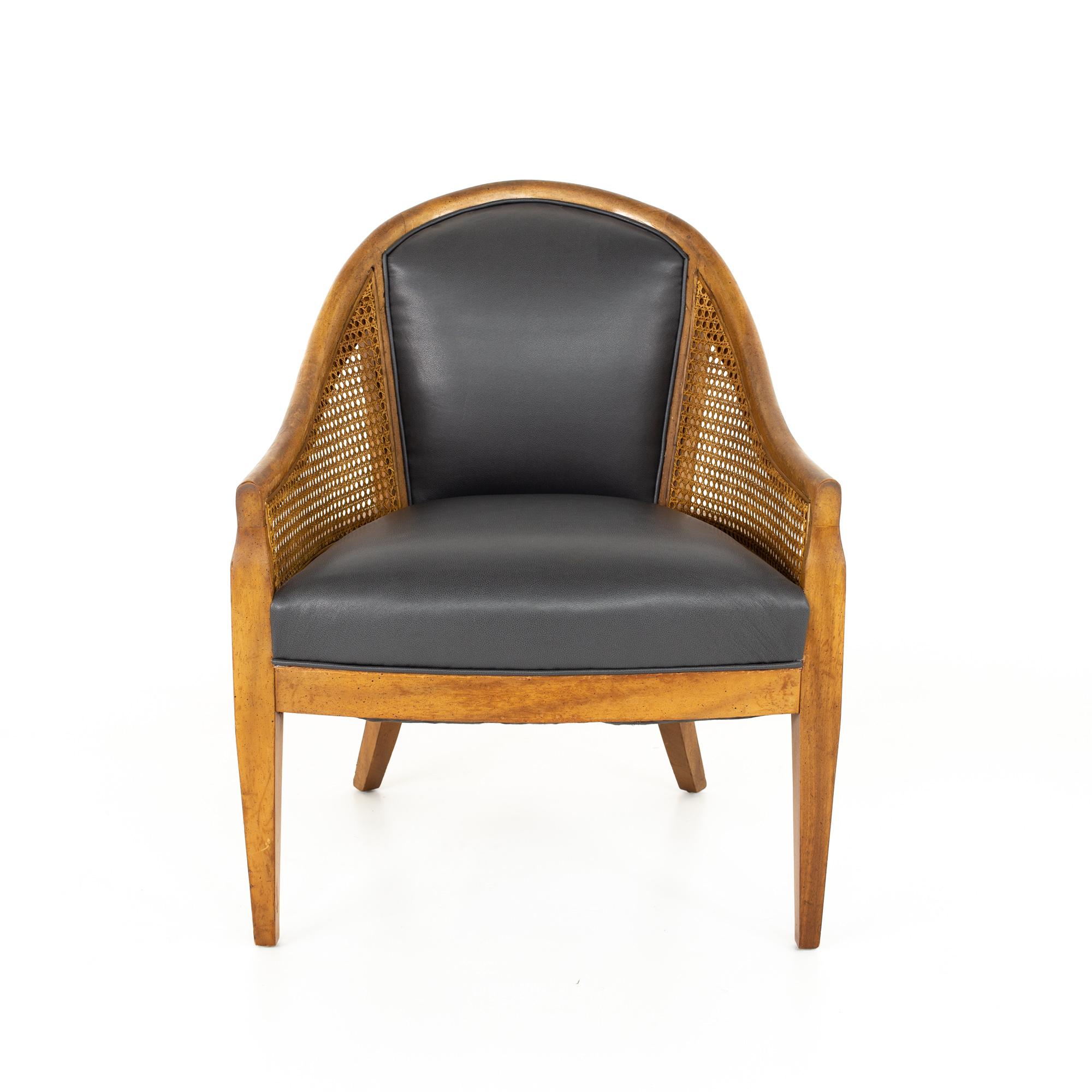 20th Century Mid Century Cane Chairs, Pair