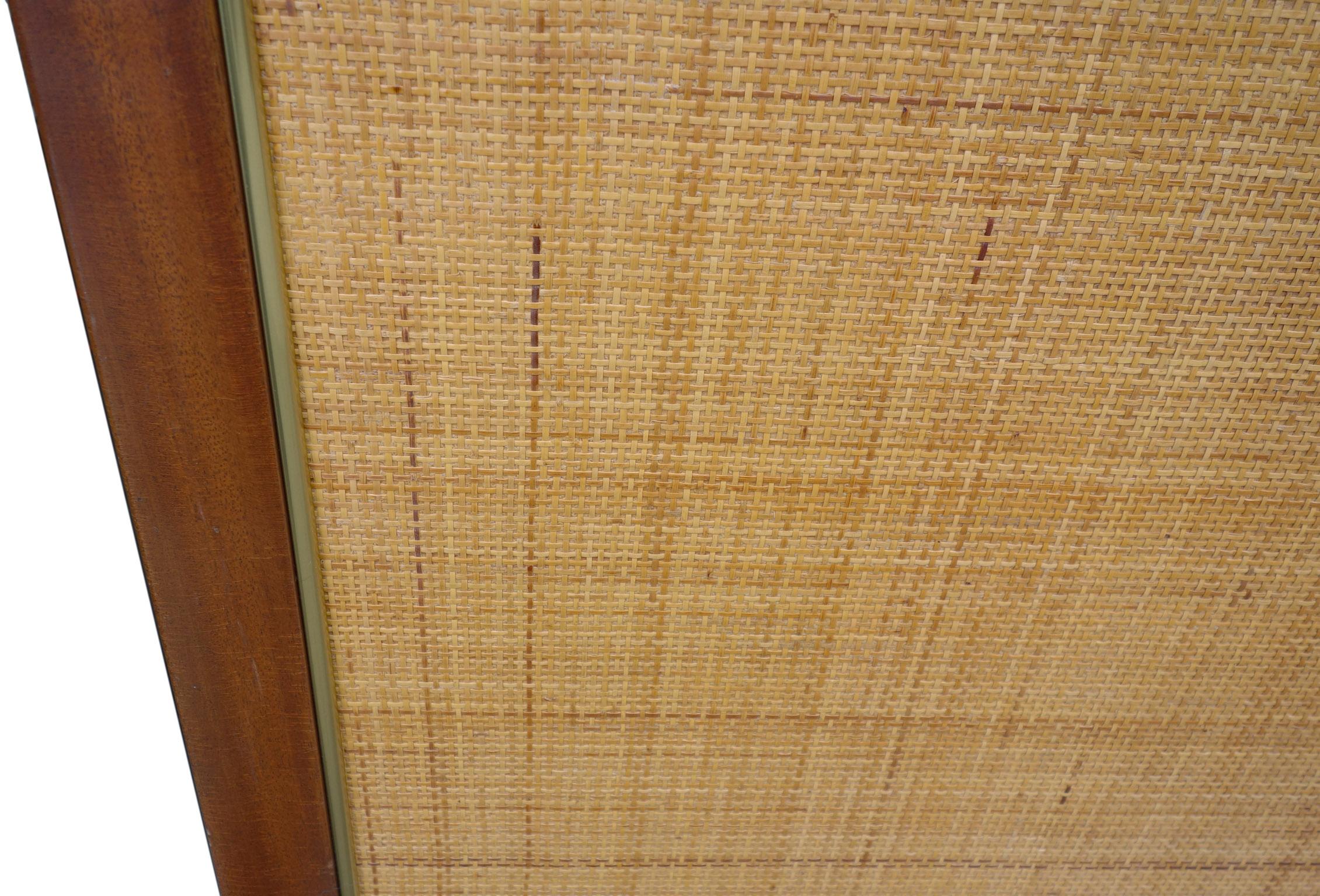 mid century cane headboard