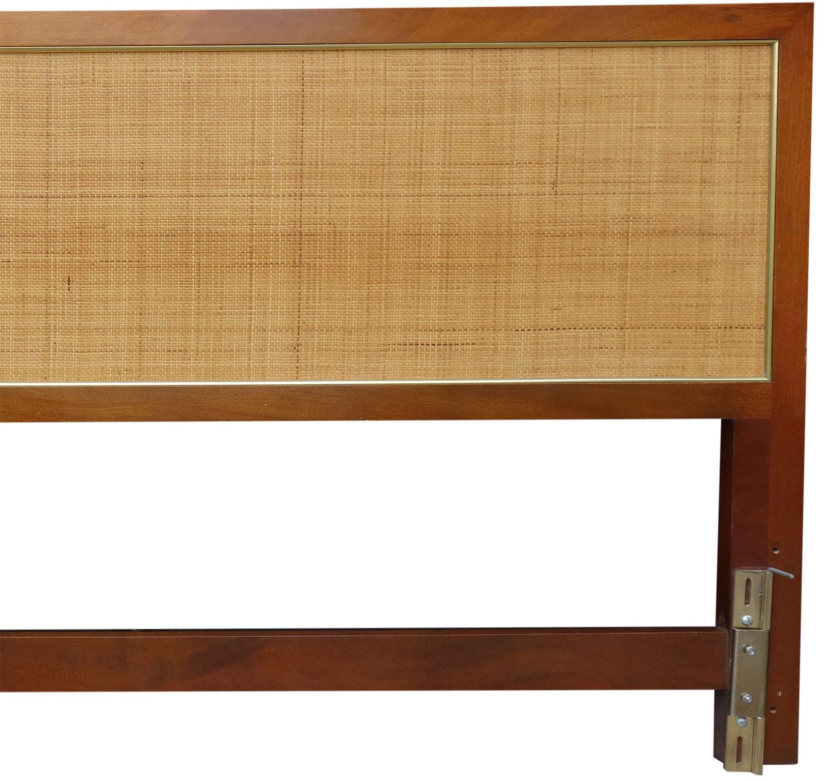 mid century rattan headboard