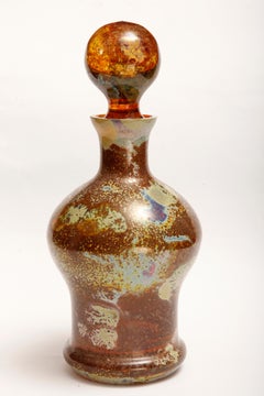 Midcentury Carafe "Mimoza", Colored Glass from the Polish Glassworks, 1970s