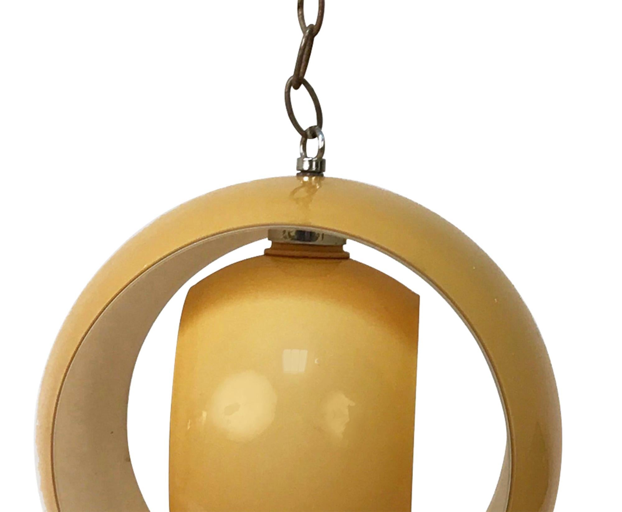 Amazing pendant yellow Murano glass chandelier 