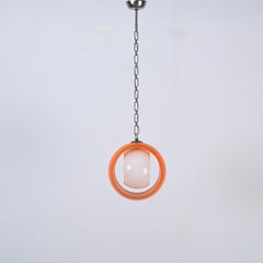 Orange Murano Glass "Eclipse" Pendant by Nason for Mazzega, Italy 1960s