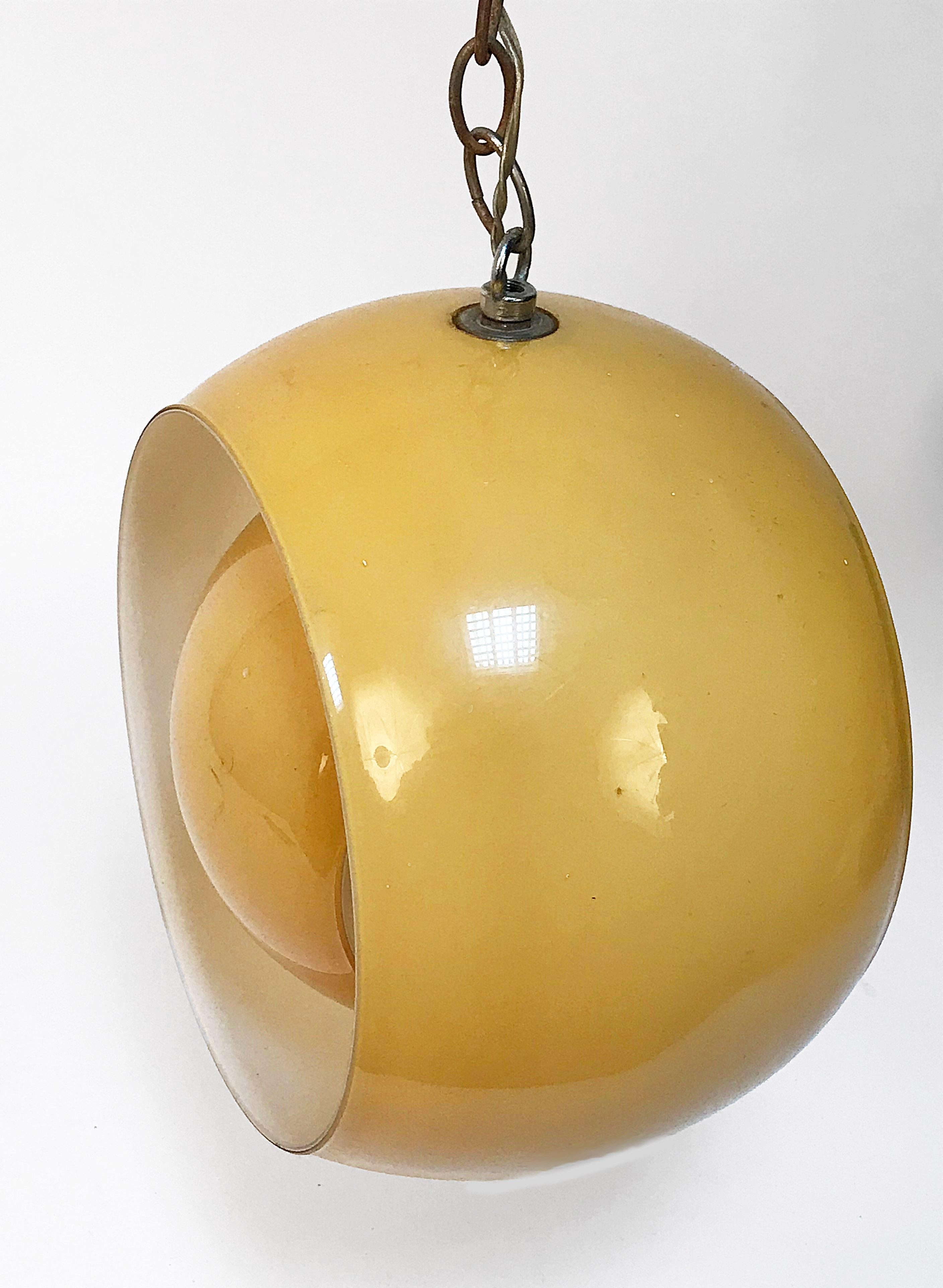 20th Century Midcentury Carlo Nason Yellow Murano Glass Italia Chandelier for Mazzega, 1960s