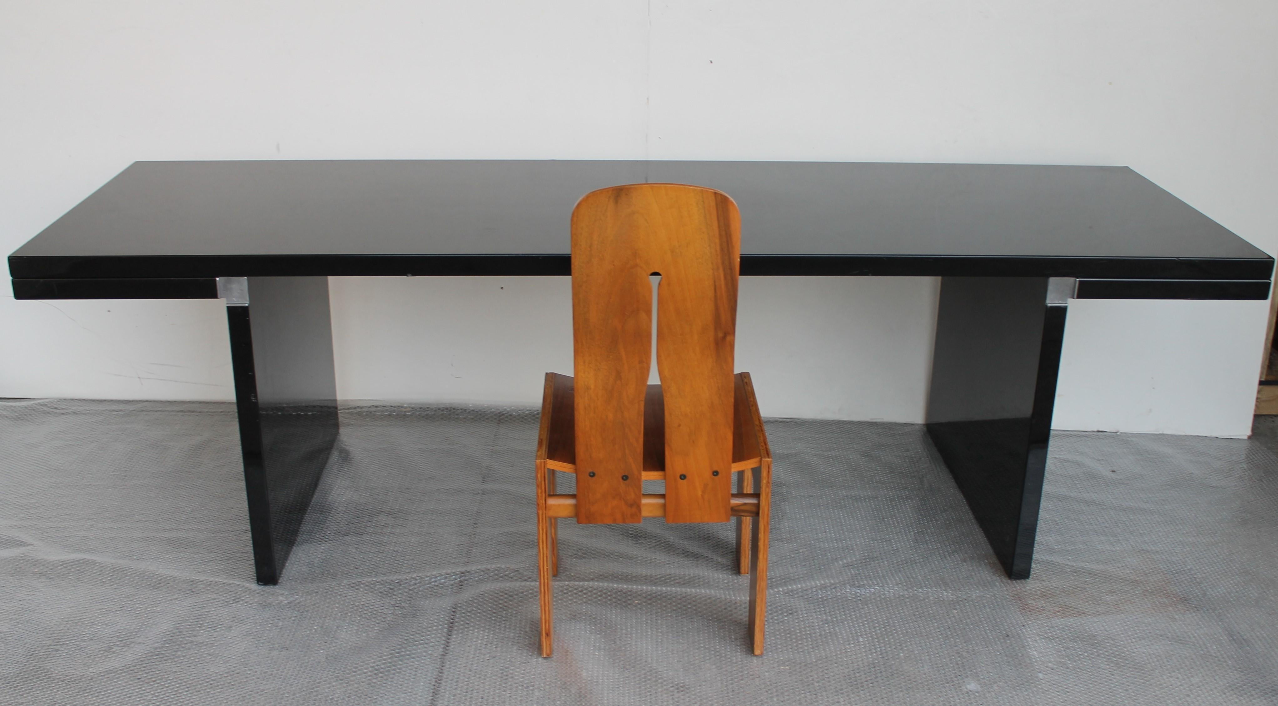 Midcentury Carlo Scarpa Natural Walnut Italian Chair Mod 1934-765 Bernini, 1977 1